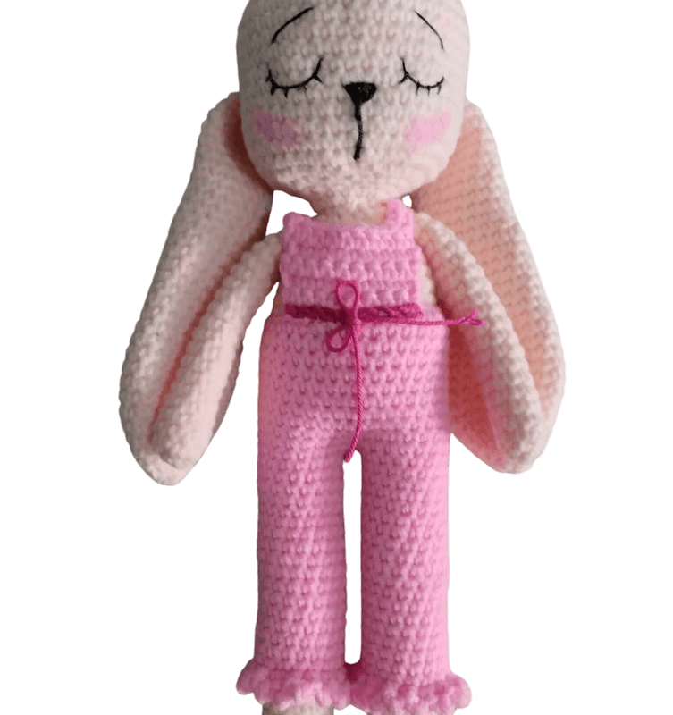 conejo amigurumi apego