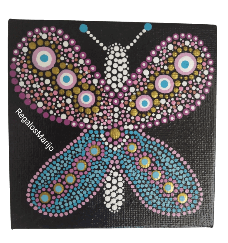 mariposa puntillismo