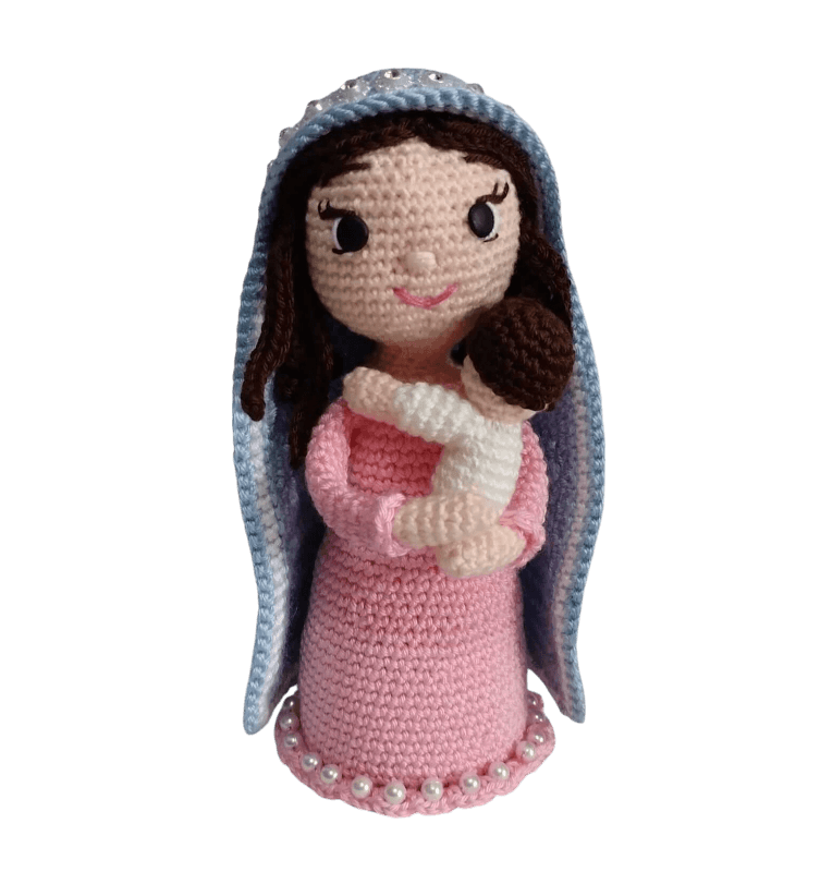 Virgen con niño Amigurumi