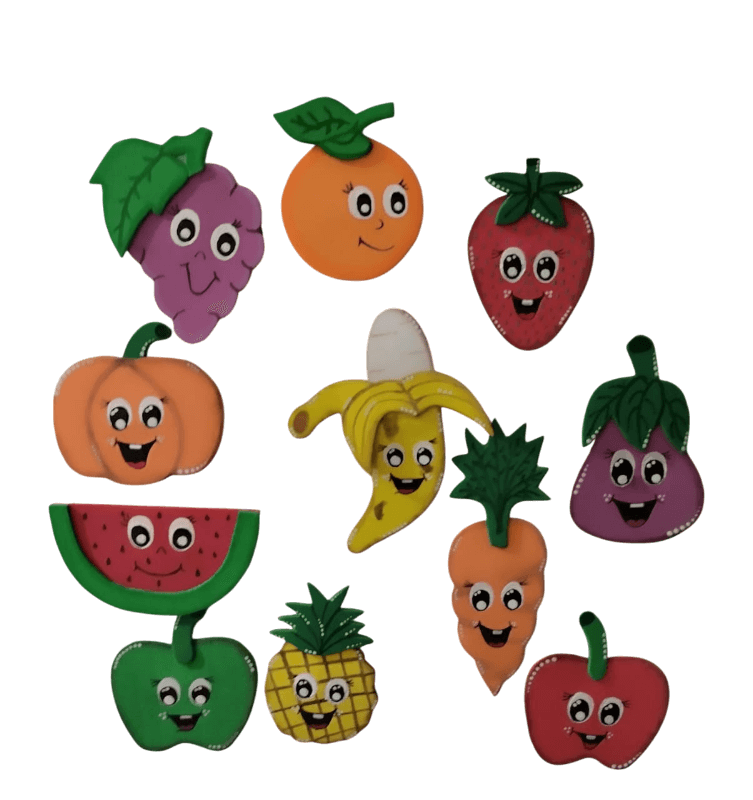 imanes frutas pequeñas